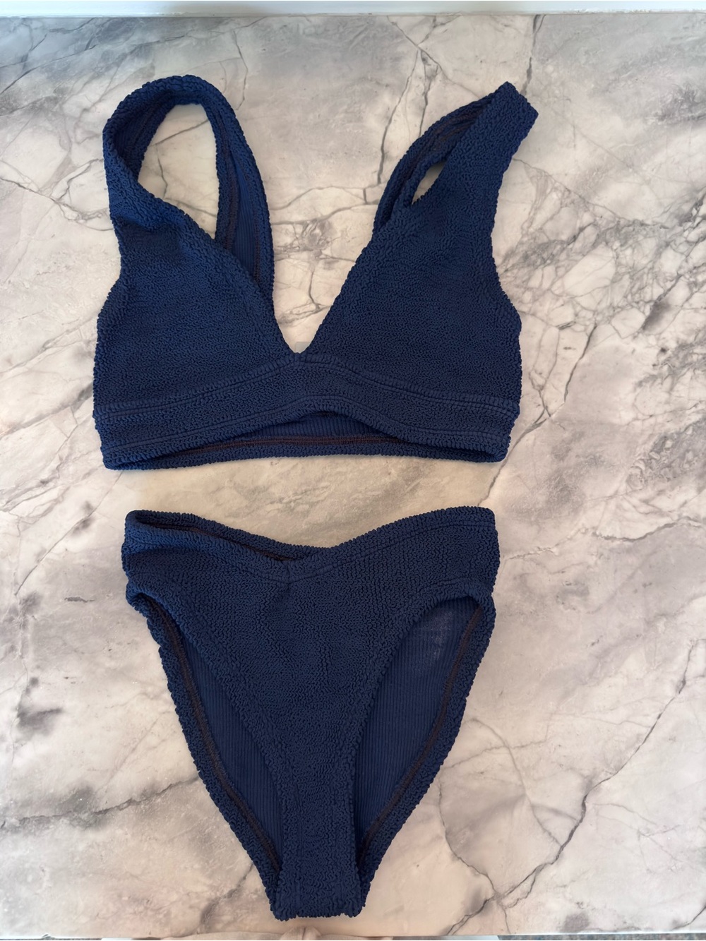 Hunza G Brand New Angel Bikini Navy